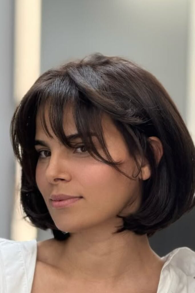 Layered Bob with Soft Face-Framing Bangs