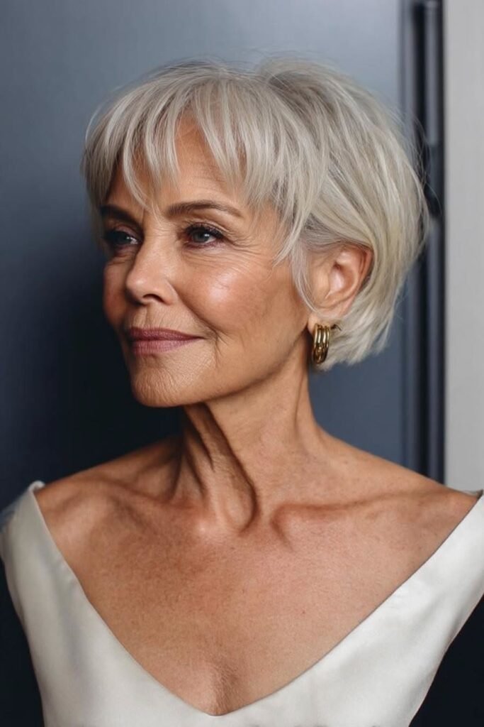 Layered Bob with Soft Wispy Bangs