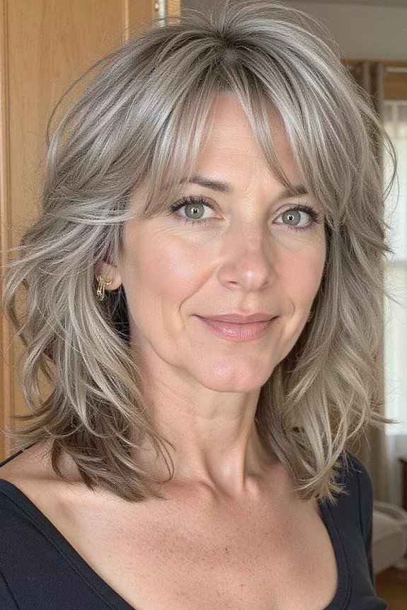 Layered Shag with Feathered Bangs and Highlights