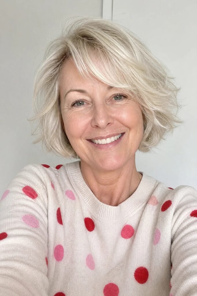 Messy Blonde Textured Bob