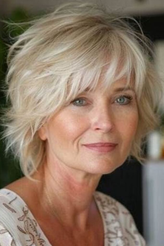 Messy Layered Bob with Shaggy Fringe