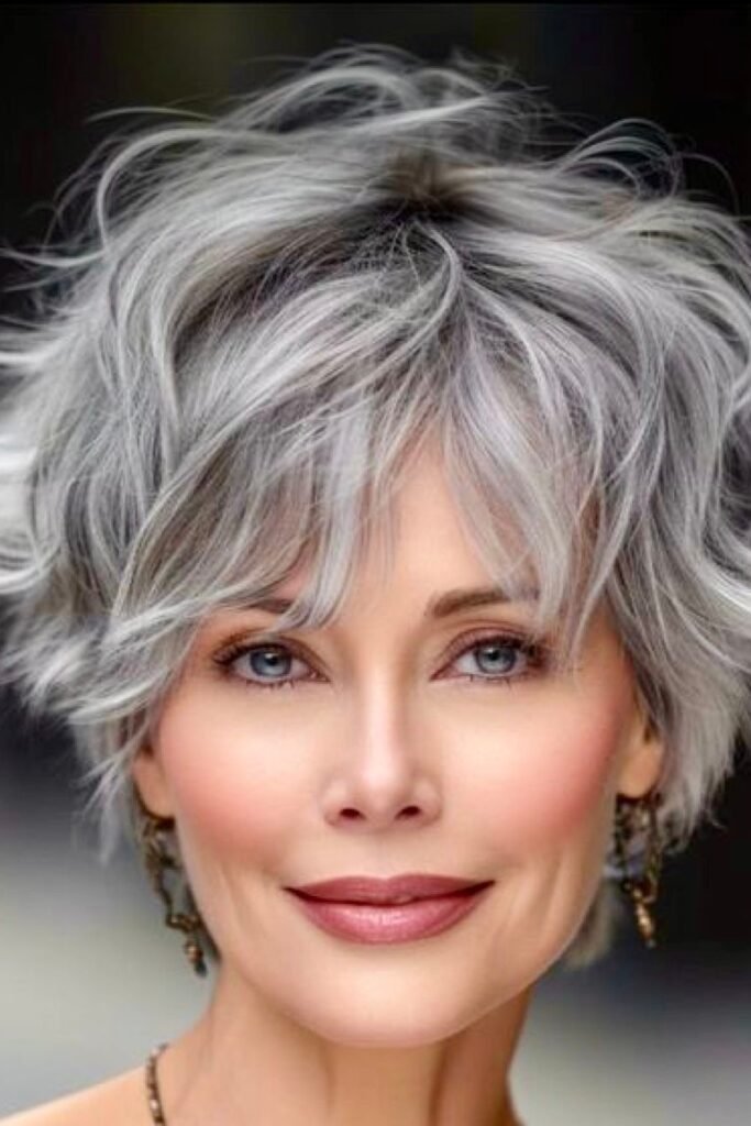 Messy Layered Bob with Soft Volume and Bangs