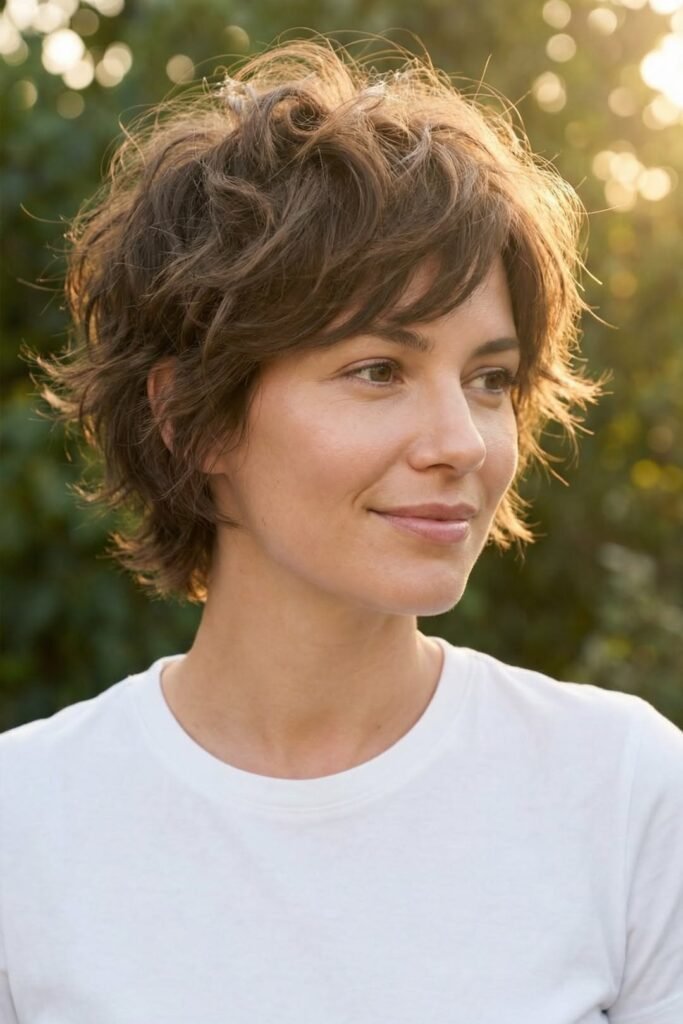 Messy Short Shag with Textured Layers