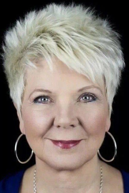 Messy Spiky Blonde Pixie Cut