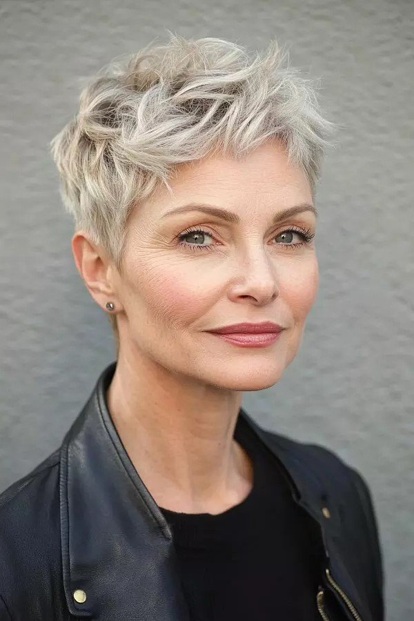 Messy Spiky Pixie with Tapered Sides