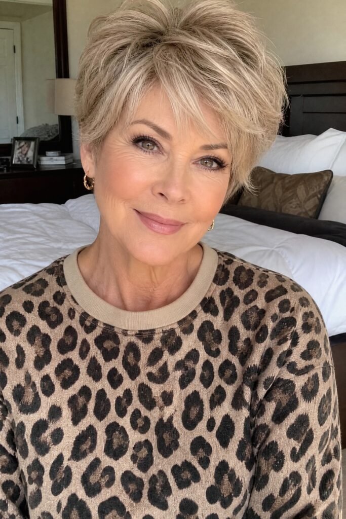 Messy Textured Blonde Pixie