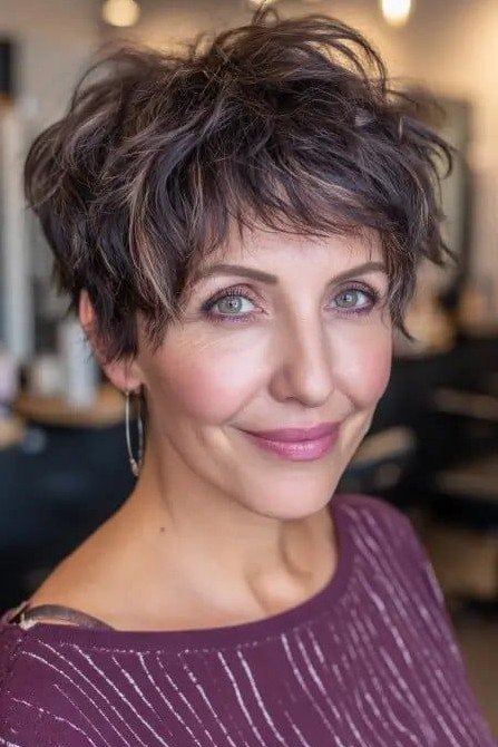 Messy Textured Pixie with Soft Highlights