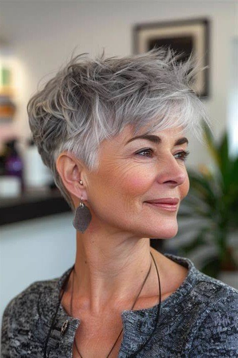 Modern Textured Crop with Side-Swept Volume and Soft Tapered Sides