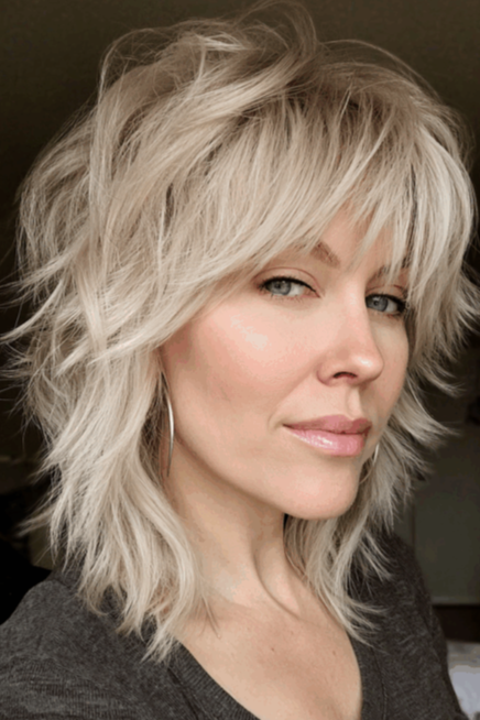 Modern Textured Shag with Voluminous Crown