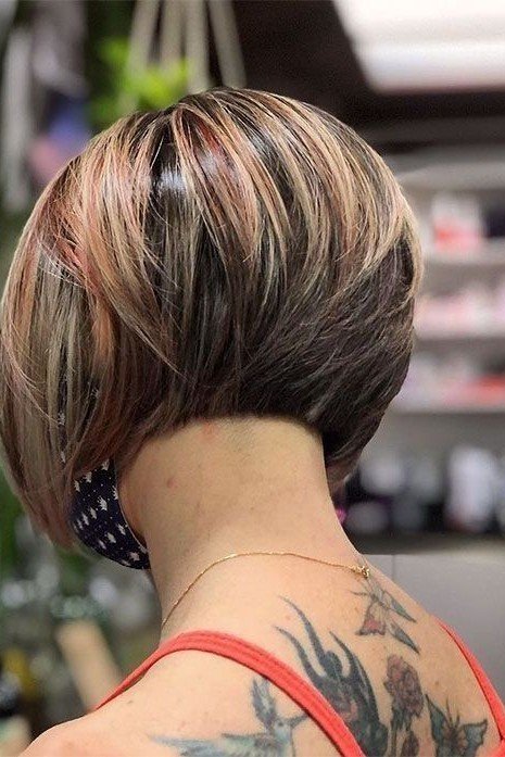 Multi-Tonal Copper and Brown Angled Bob