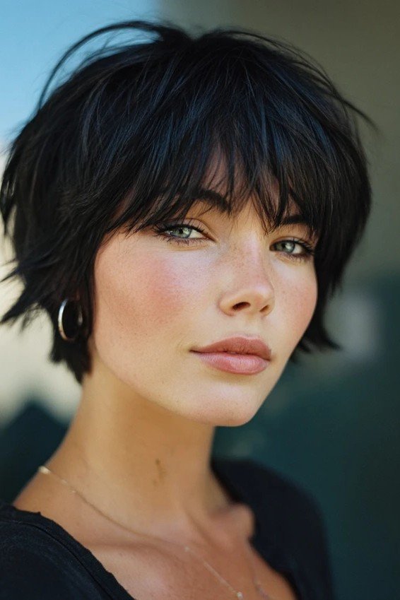 Piece-y Choppy Bob with Soft Bangs
