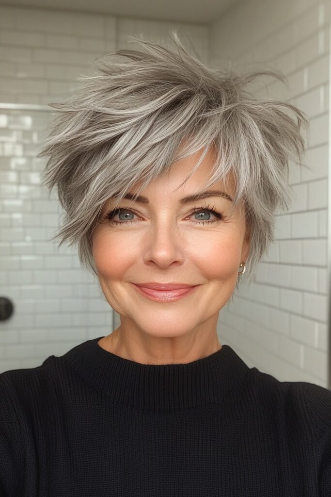 Piecey Layered Pixie Cut