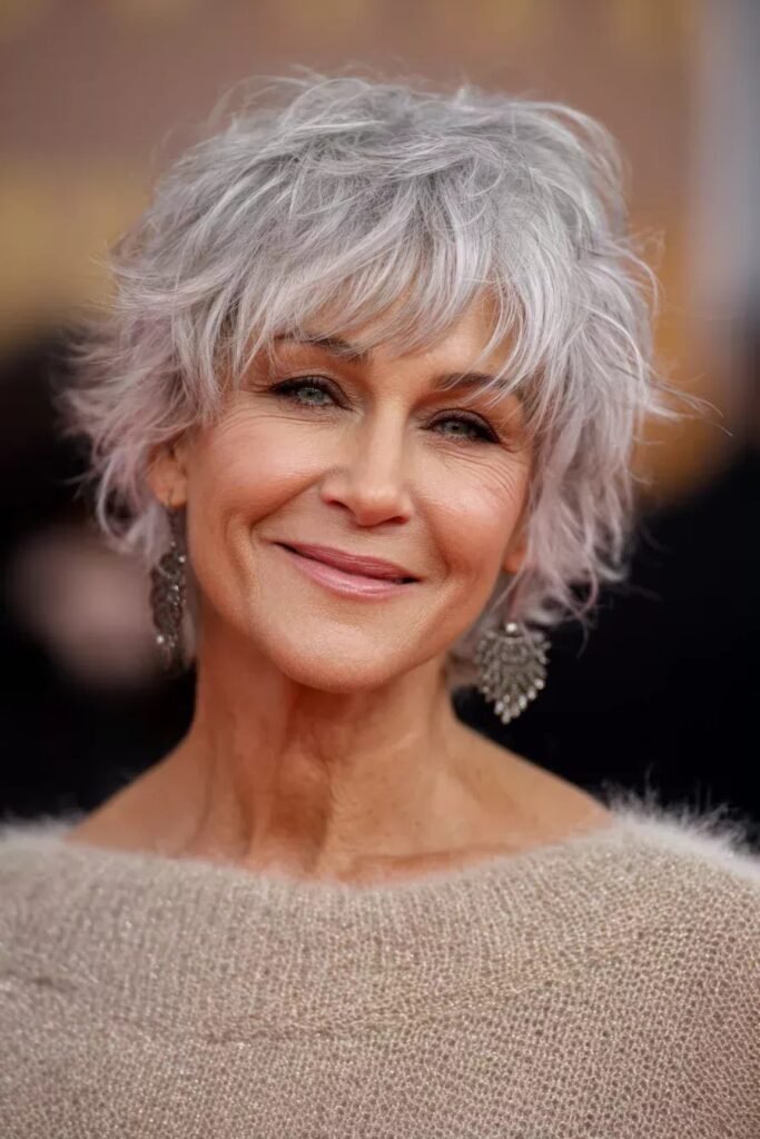 Piecey Short Shag with Layered Bangs