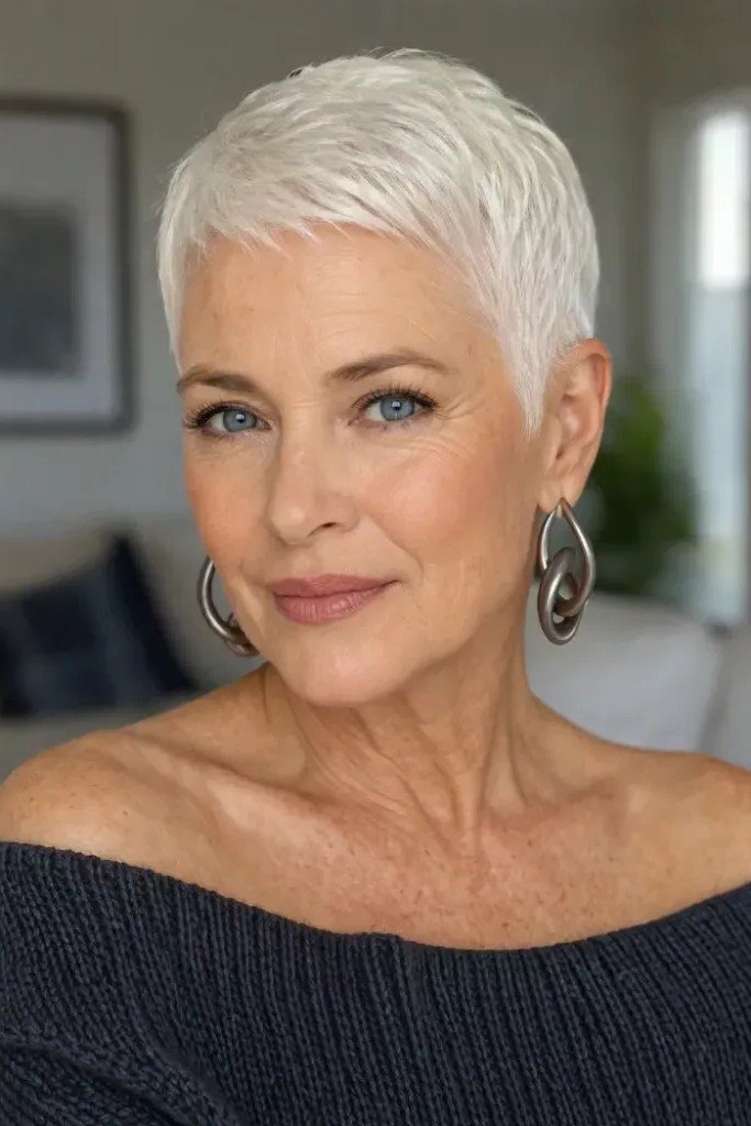 Platinum Blonde Short Pixie