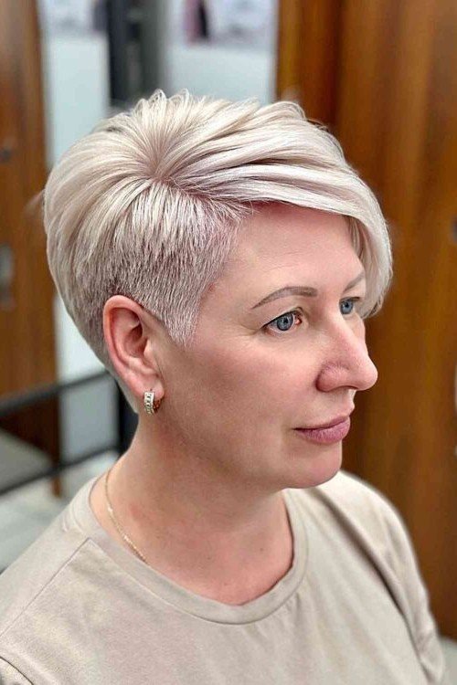 Platinum Pixie Cut with Undercut
