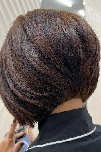 Polished Deep Brown Stacked Bob