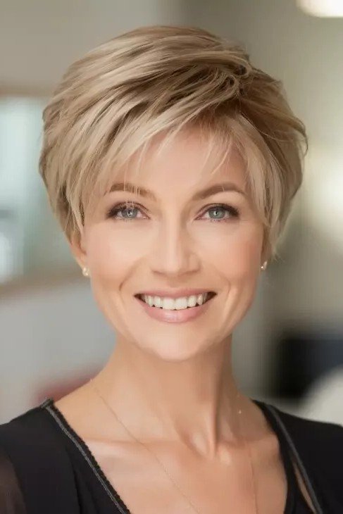 Polished Layered Bob with Soft Volume