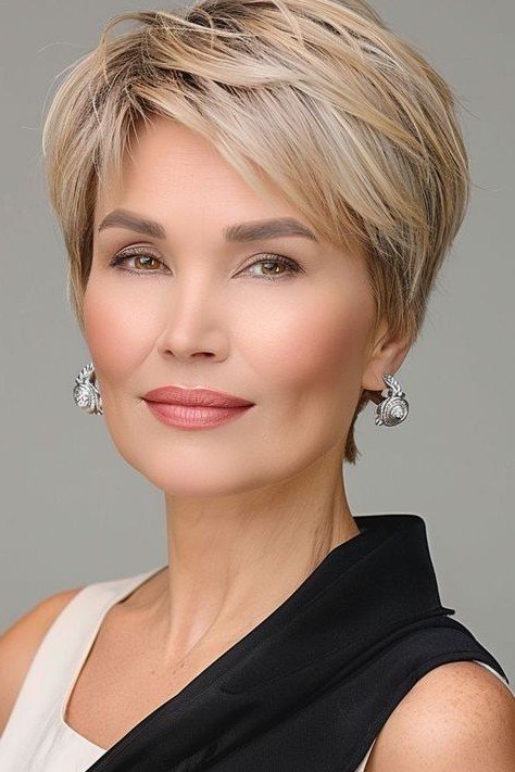 Polished Layered Short Haircut