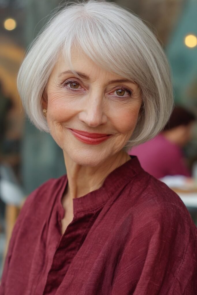 Polished Silver Bob with Rounded Silhouette