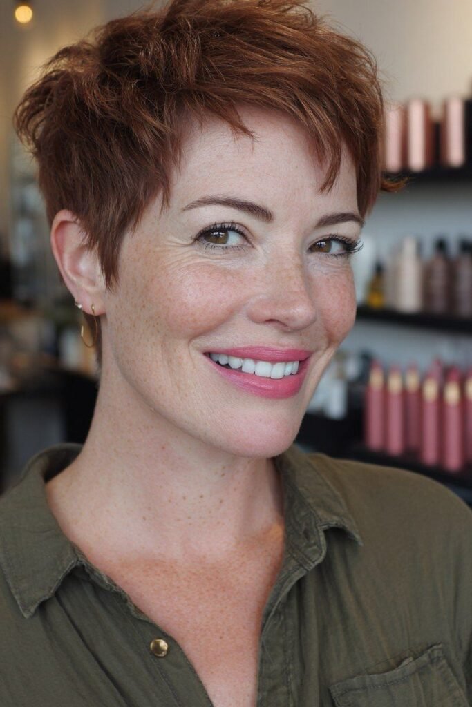 Reddish-Brown Tapered Pixie