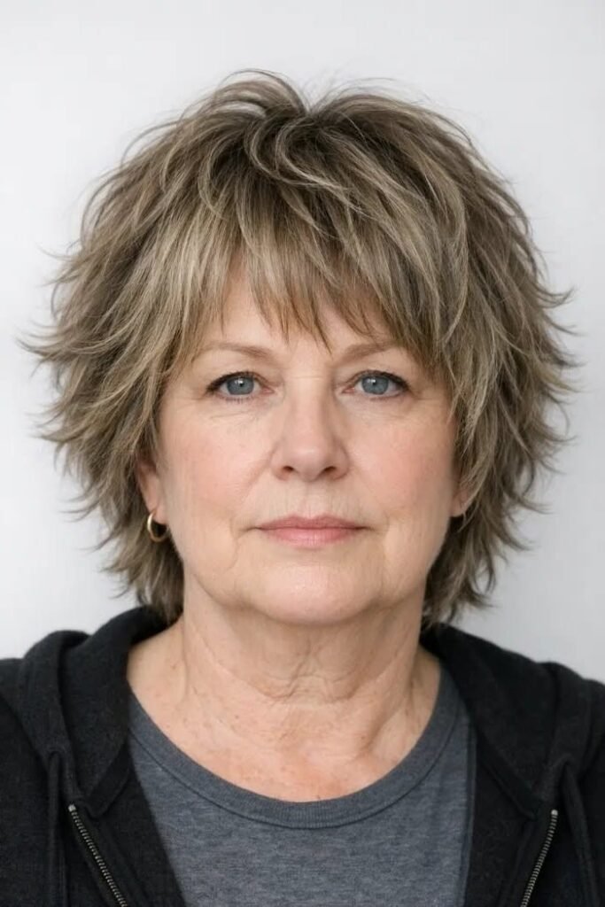 Shaggy Bob with Textured Bangs