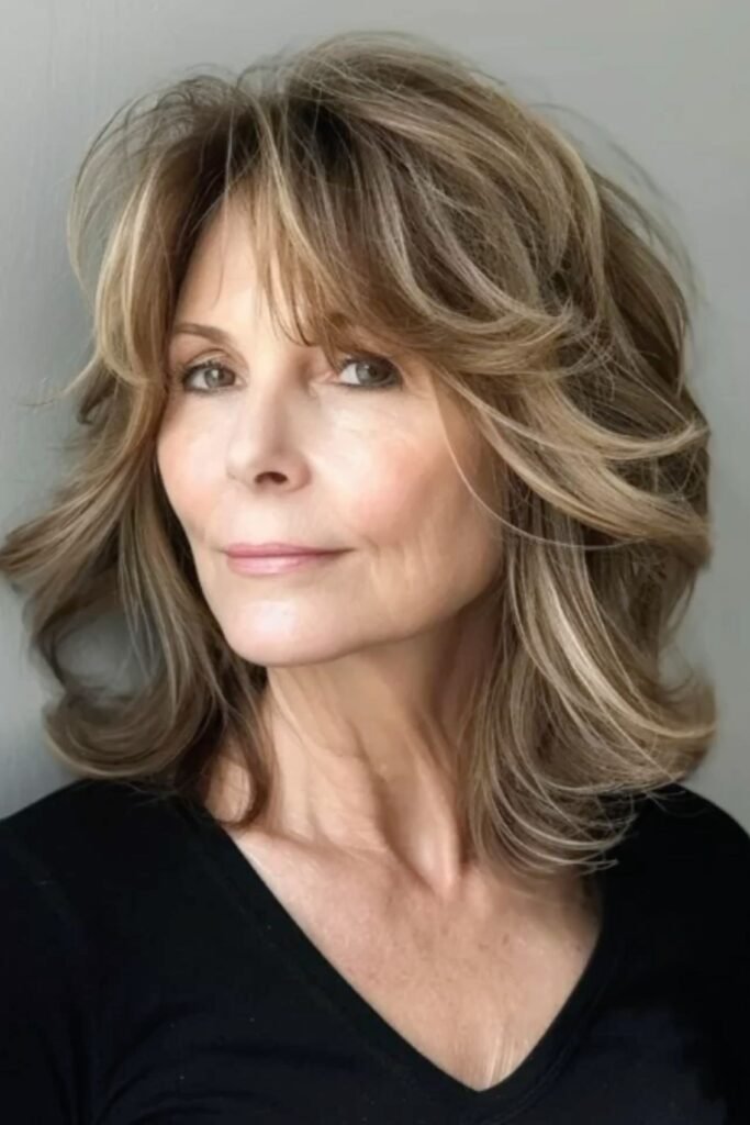 Shaggy Medium Cut with Wispy Bangs