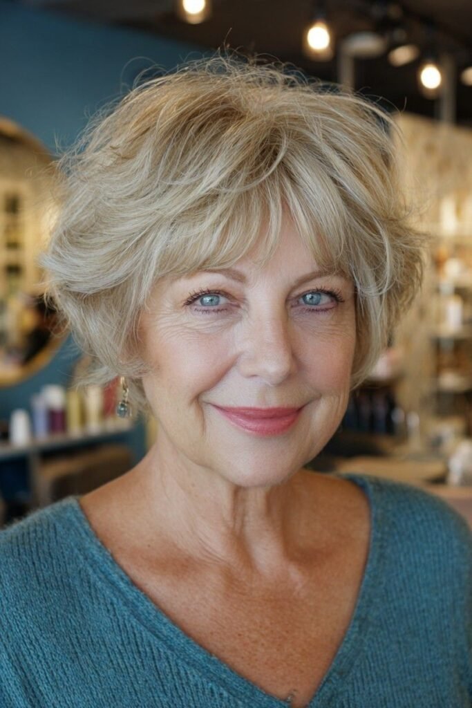 Short Blonde Bob with Soft Waves