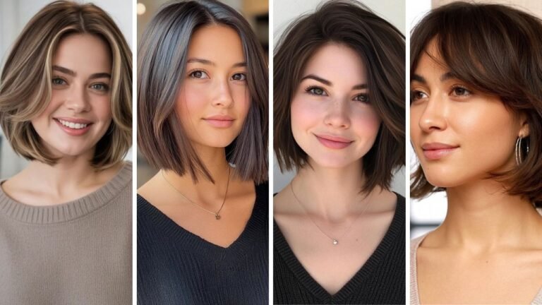 20 Short Bob Hairstyles for Thin Fine Hair with Round Faces That Add Volume and Flatter