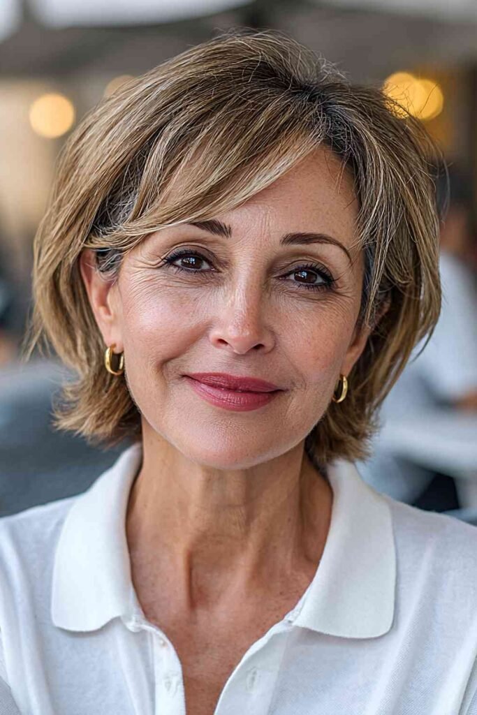 Short Bob with Layered Side Fringe