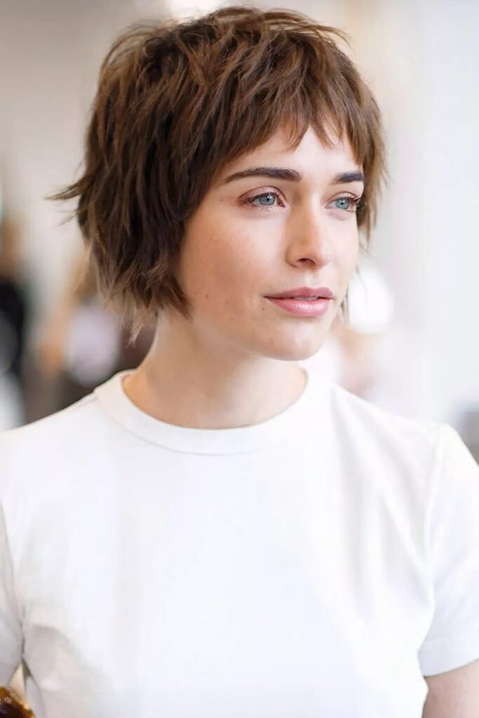 Short Choppy Shag with Micro Bangs