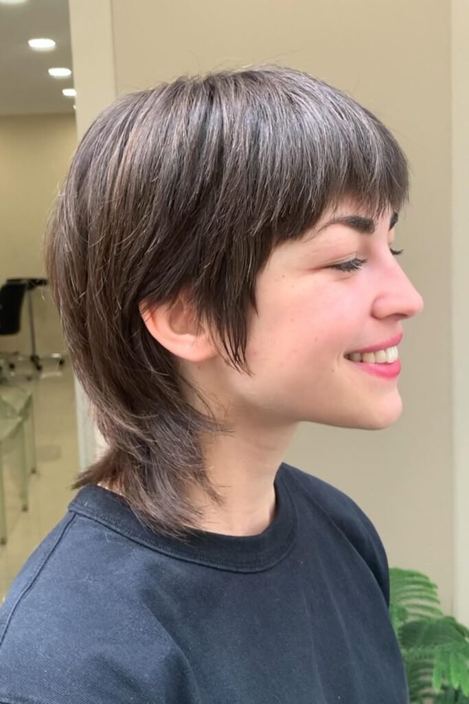 Short Choppy Shag with Micro Bangs