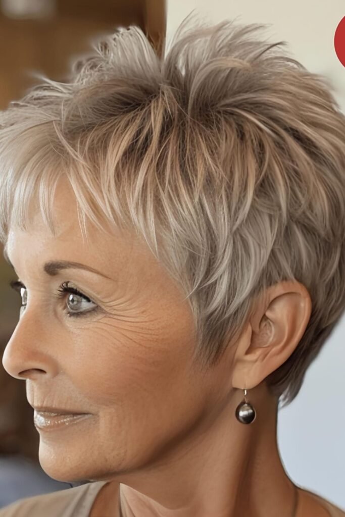 Short Feathered Layered Pixie