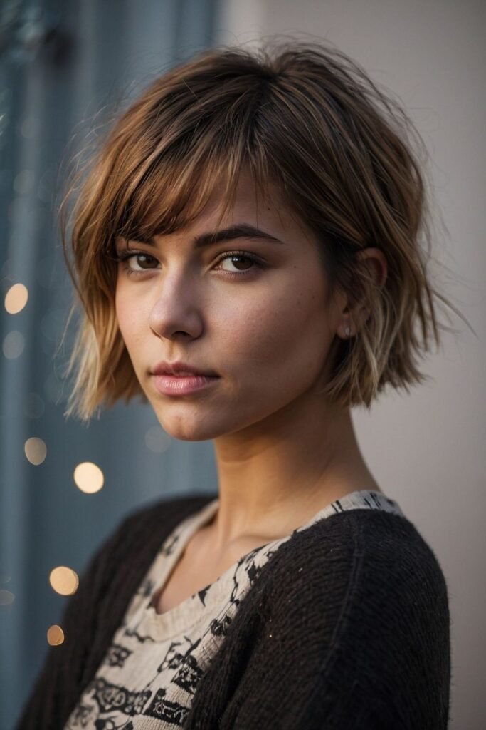 Short Messy Textured Bob