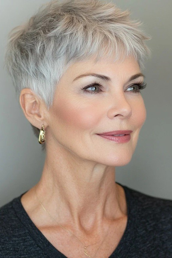 Short Piecey Silver Pixie