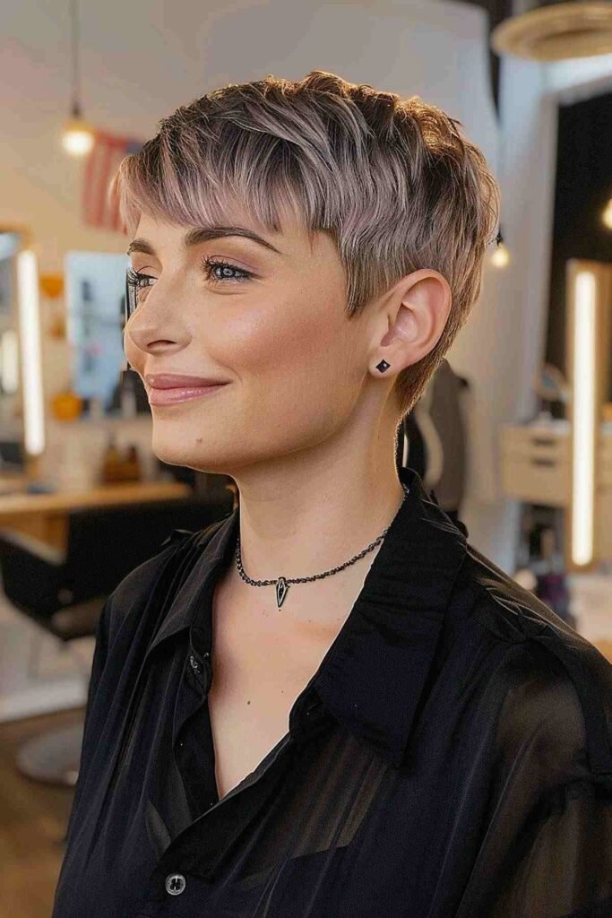 Short Pixie Cut with Micro Fringe