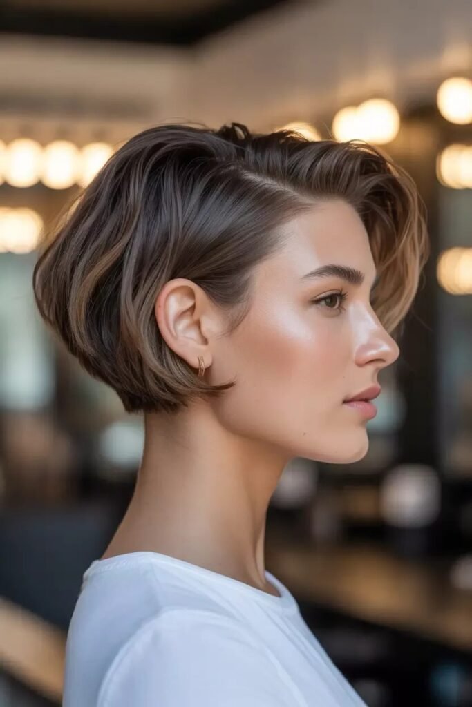 Short Sleek Side-Parted Bob