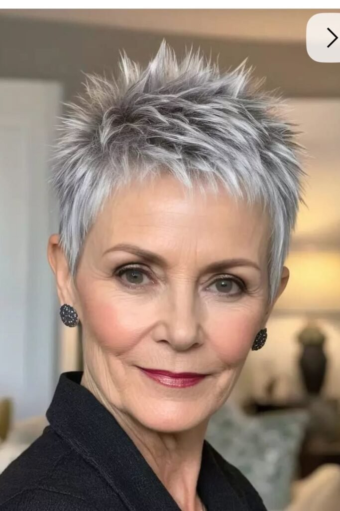 Short Spiky Pixie with Voluminous Crown