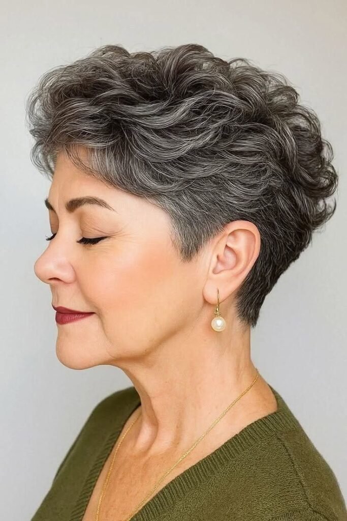 Short Tapered Crop with Salt-and-Pepper Waves