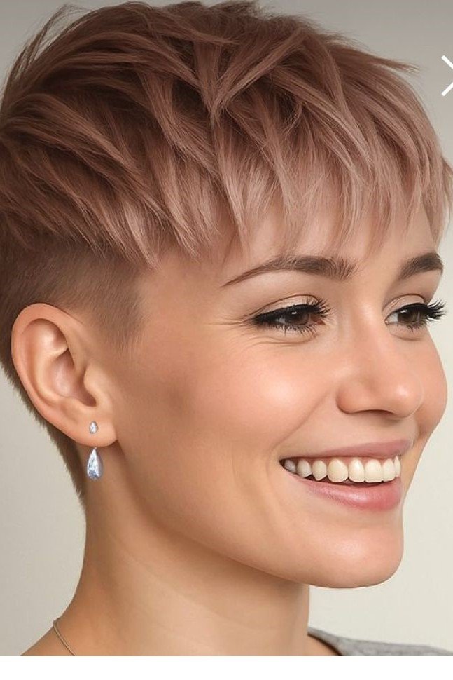 Short Textured Cropped Pixie with Undercut