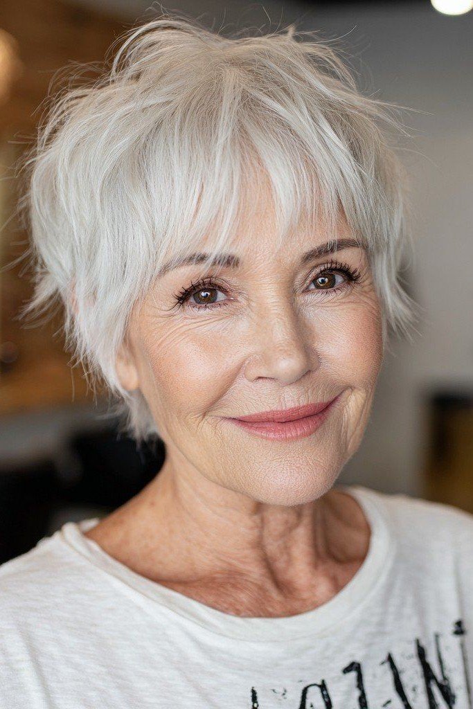 Short Textured Shag with Soft Fringe