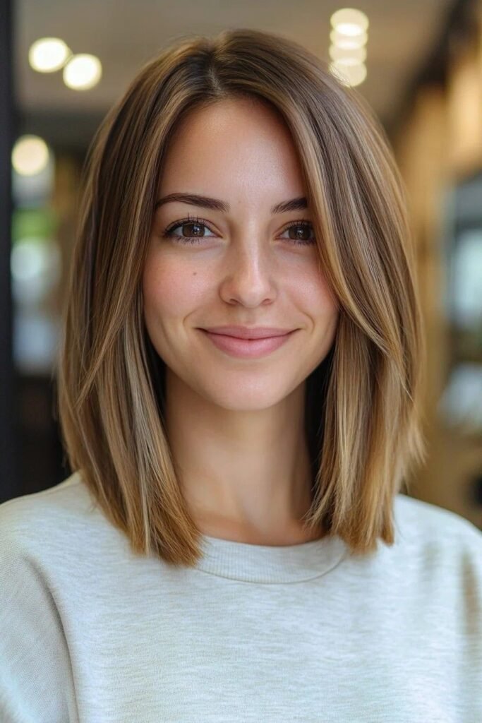 Shoulder-Length Bob with Face-Framing Layers