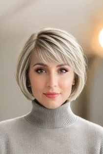 Side-Swept Layered Blonde Bob