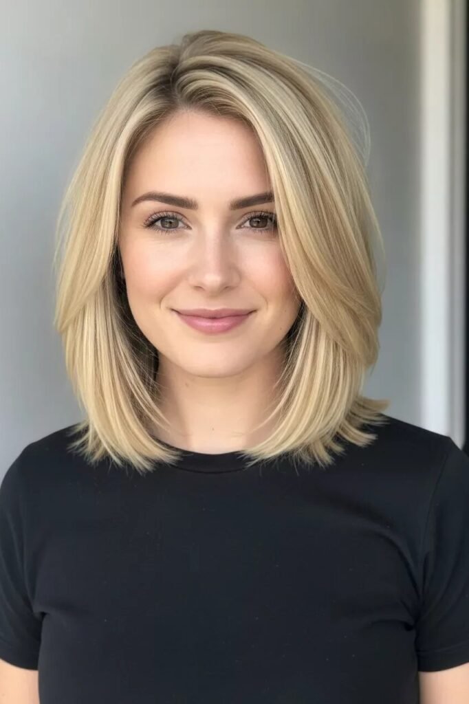 Sleek Blonde Bob with Volume Layers