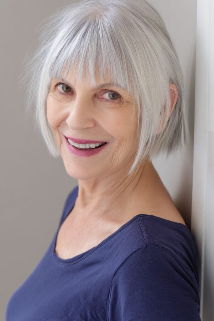 Sleek Chin-Length Bob with Straight Bangs