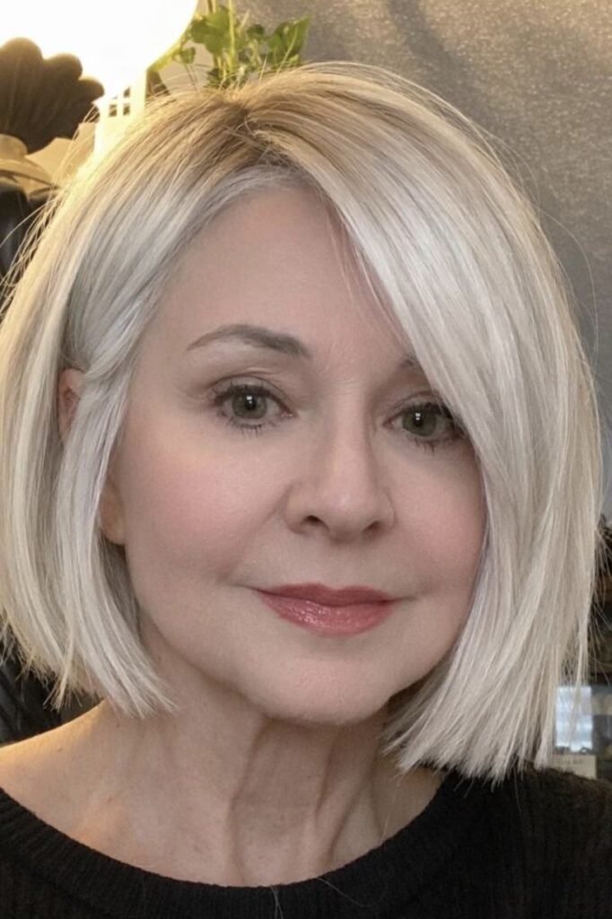 Sleek Minimalist Blonde Bob