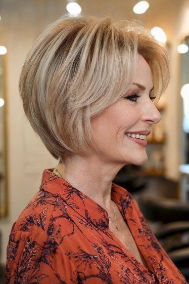 Sleek Rounded Bob with Soft Layers