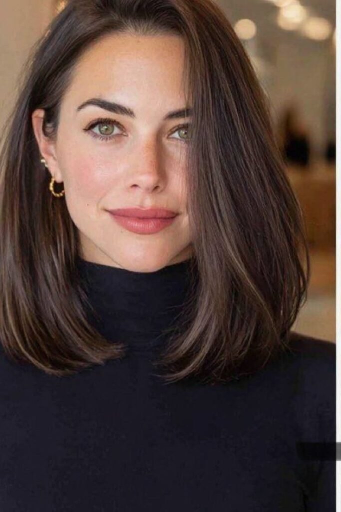 Sleek Shoulder-Length Straight Bob