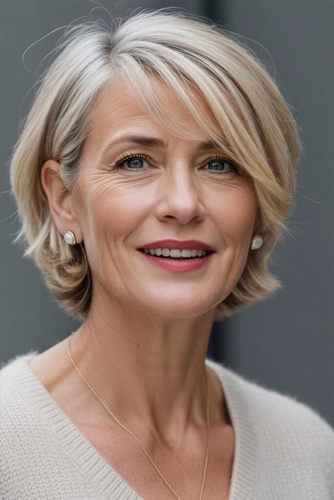 Sleek Side-Swept Bob with Soft Volume
