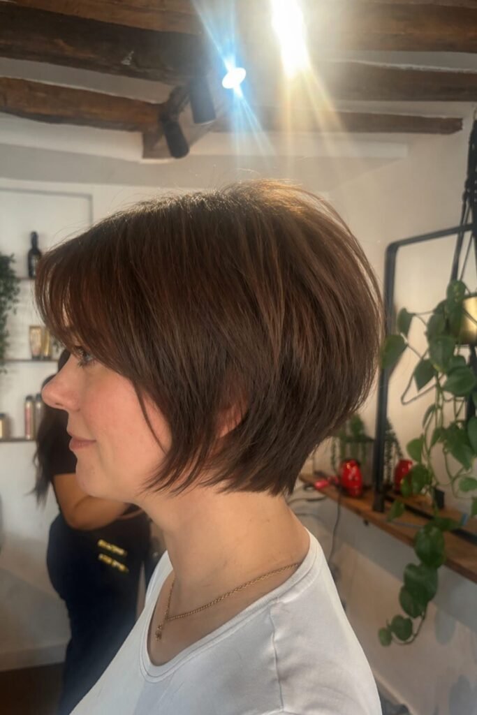 Smooth Rounded Bob with Soft Face-Framing Layers