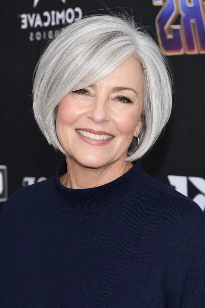Smooth Silver Tapered Bob